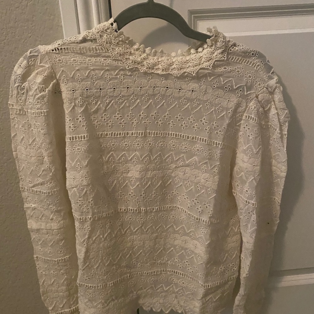 White lace top.